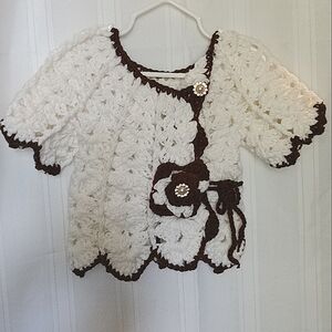 Newborn sweater size 0-9 months handmade crochet